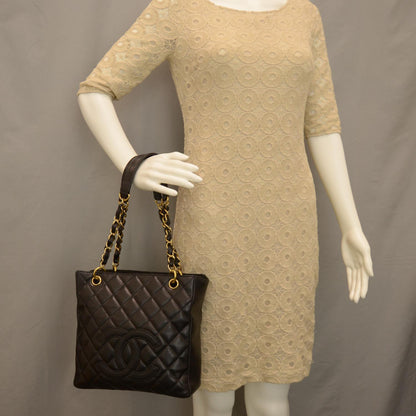 Chanel Caviar Petit Shopping Tote PST Black 2 of 8