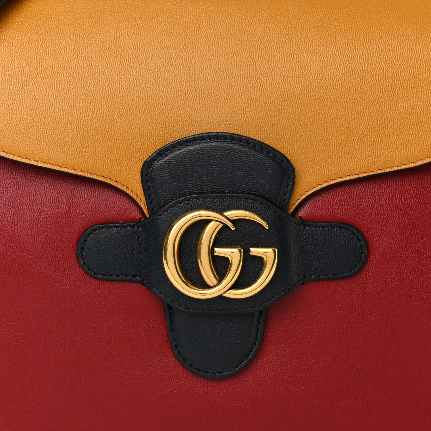 Gucci New Sakai Calfskin Lux Tri-Color Medium Dahlia Messenger Shoulder Bag New Cherry Red Sun Oil Blue 8 of 12