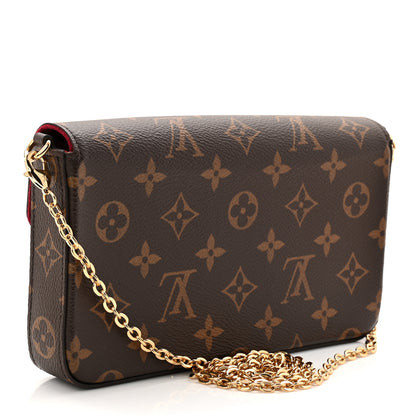 Louis Vuitton Monogram Pochette Felicie Chain Wallet Fuchsia 7 of 21
