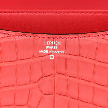 Hermes Matte Alligator Constance 18 Bougainvillea 6 of 11