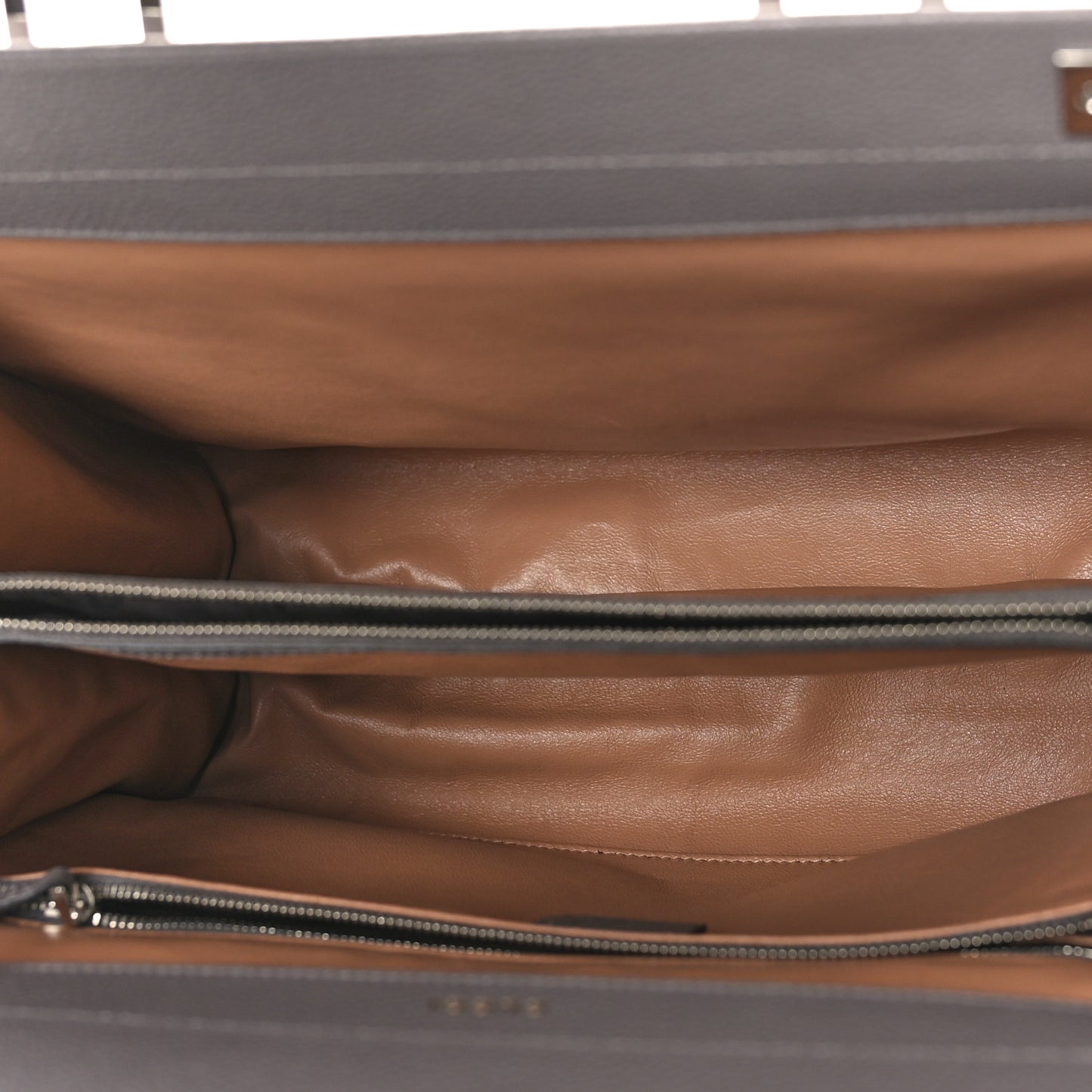 Grainy Calfskin Medium Zumi Top Handle Bag Dusty Grey