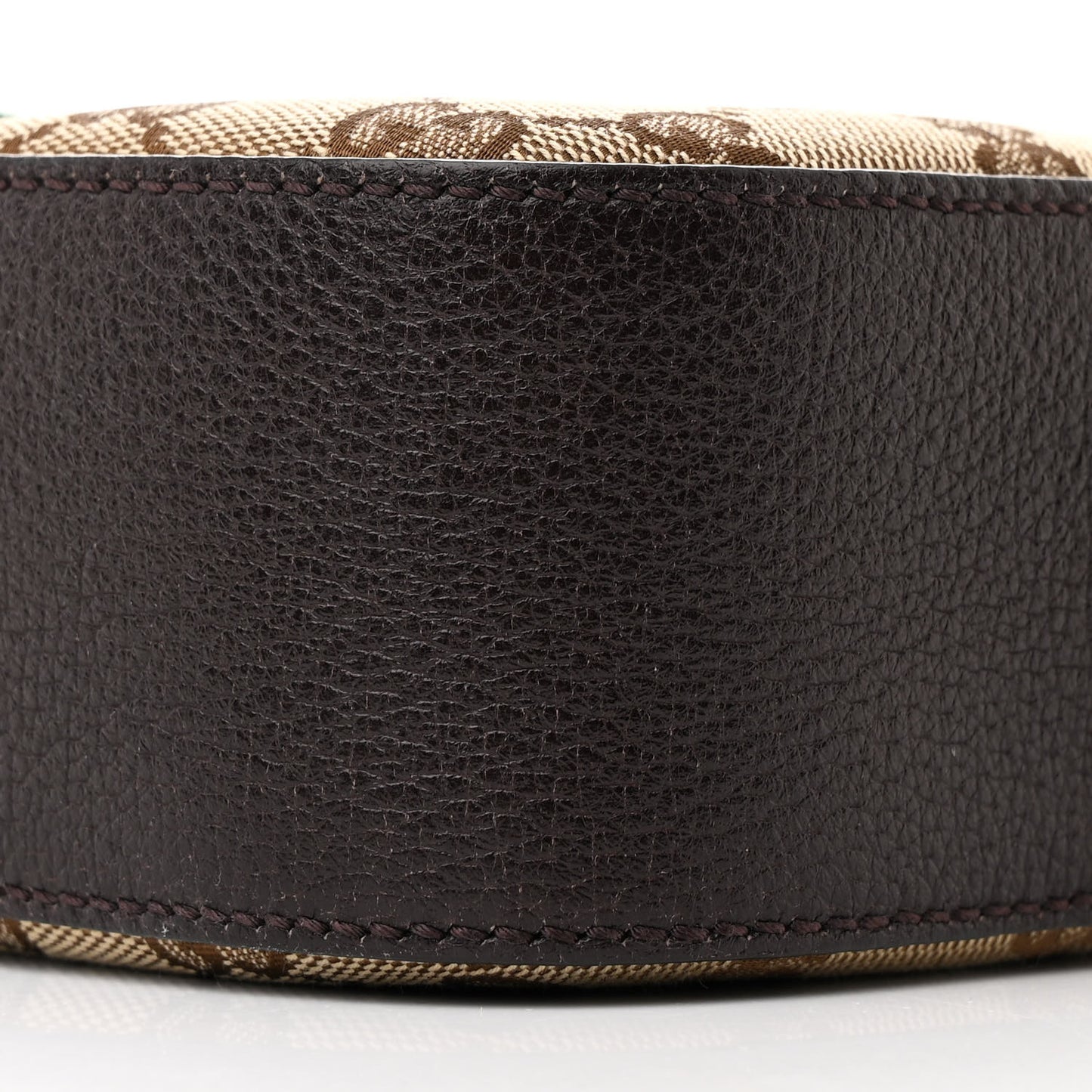 GG Supreme Monogram Web Small Webby Bee Shoulder Bag Dark Brown