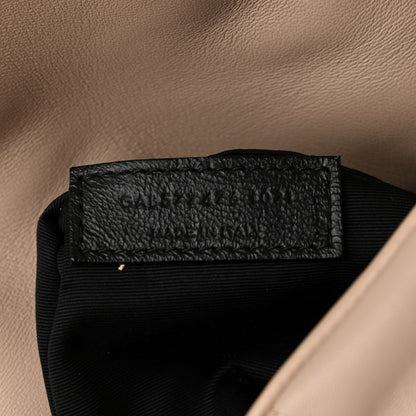 Saint Laurent Lambskin Quilted Small Loulou Puffer Monogram Chain Satchel Dark Beige 7 of 11