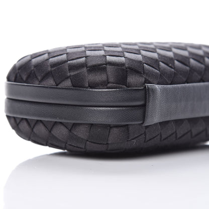 Bottega Veneta Satin Intreccio Impero Knot Clutch Black 7 of 8