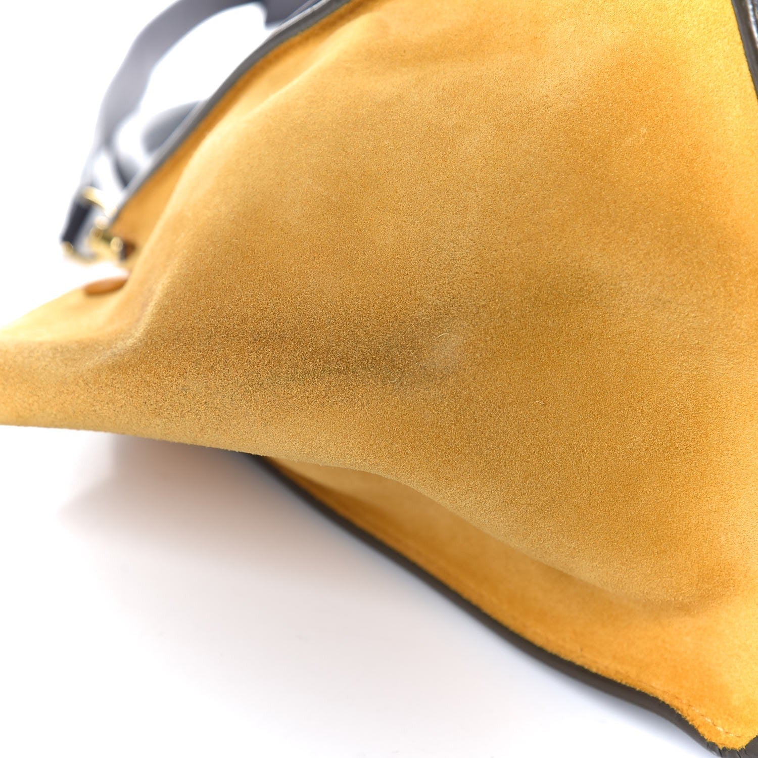 Celine Smooth Calfskin Suede Medium Tri-Color Trapeze Mustard 8 of 19