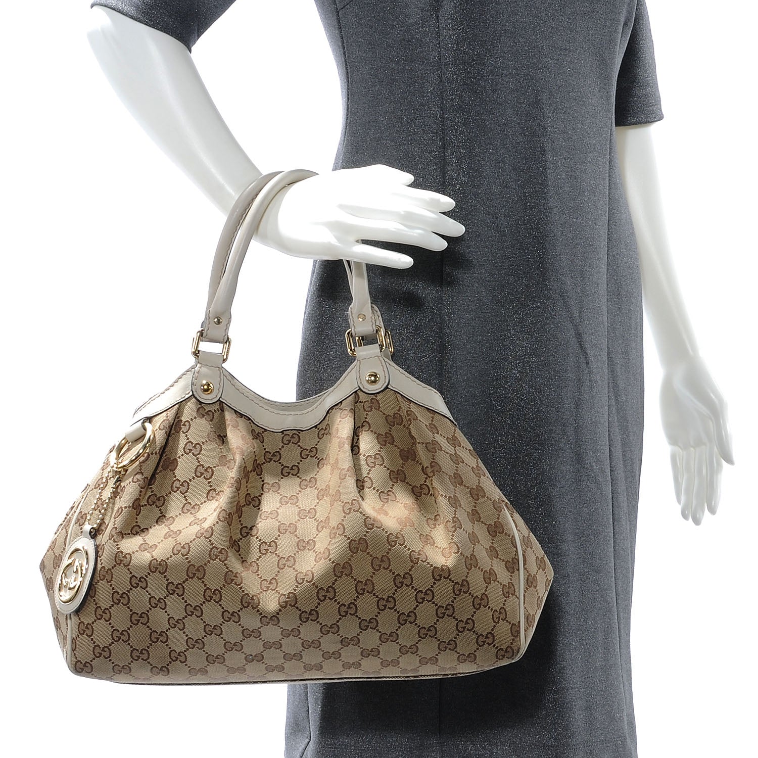 Gucci Monogram Medium Sukey Tote Off White 2 of 9