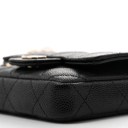 Chanel Caviar Quilted Mini Chain Belt Bag Black 10 of 11