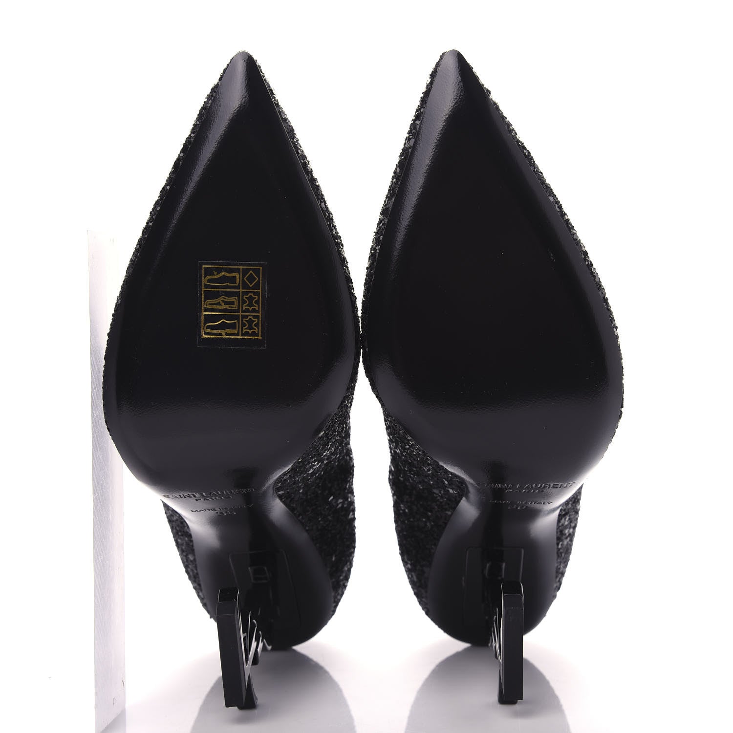 Saint Laurent Glitter Opyum 100 Pumps 36 Black 6 of 11
