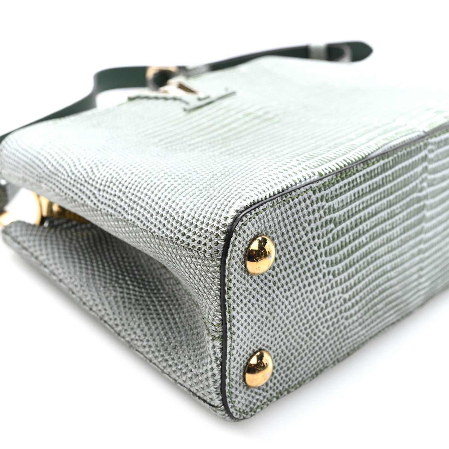 Louis Vuitton Lizard Capucines BB Green 7 of 9