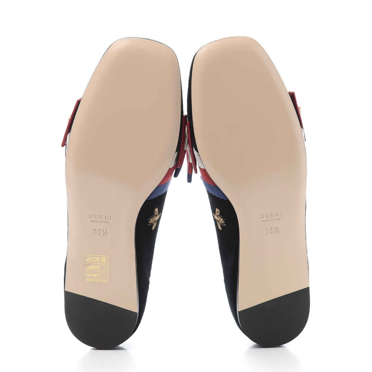 Velvet Bee Star Embroidered Sylvie Bow Loafers 36.5 Black