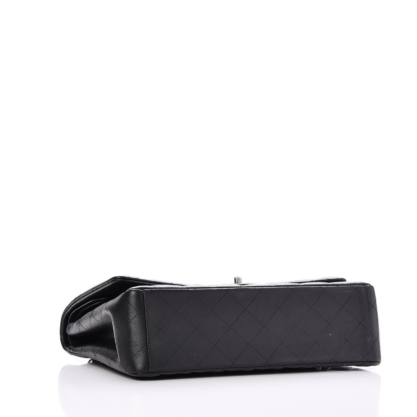 Caviar Quilted Maxi Double Flap Black