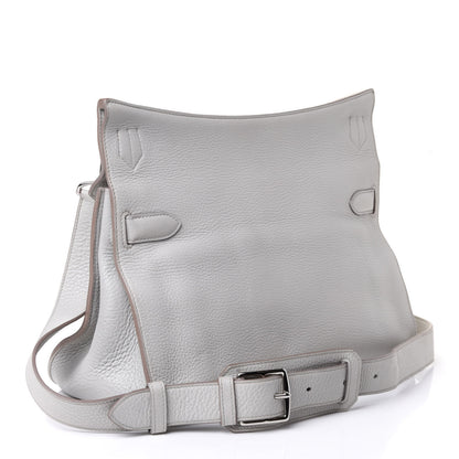 Hermes Taurillon Clemence Jypsiere 37 Gris Perle 2 of 4