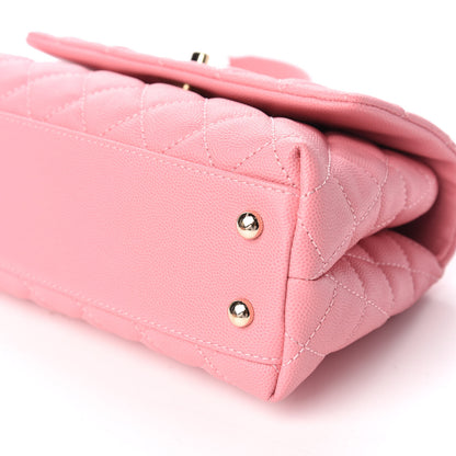 Chanel Caviar Quilted Mini Coco Handle Flap Pink 7 of 10