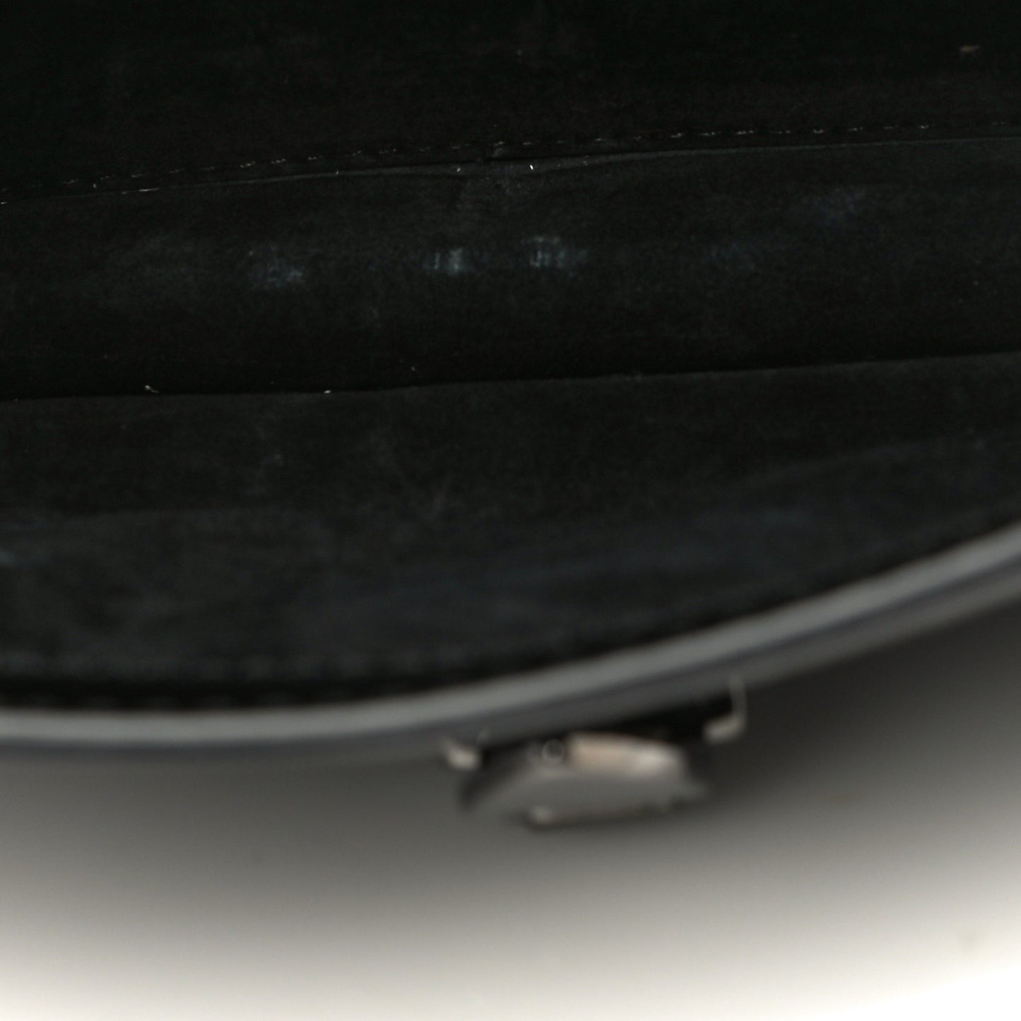 Craquele Calfskin Small Guitar Strap Rockstud Rolling Shoulder Flap Bag Black