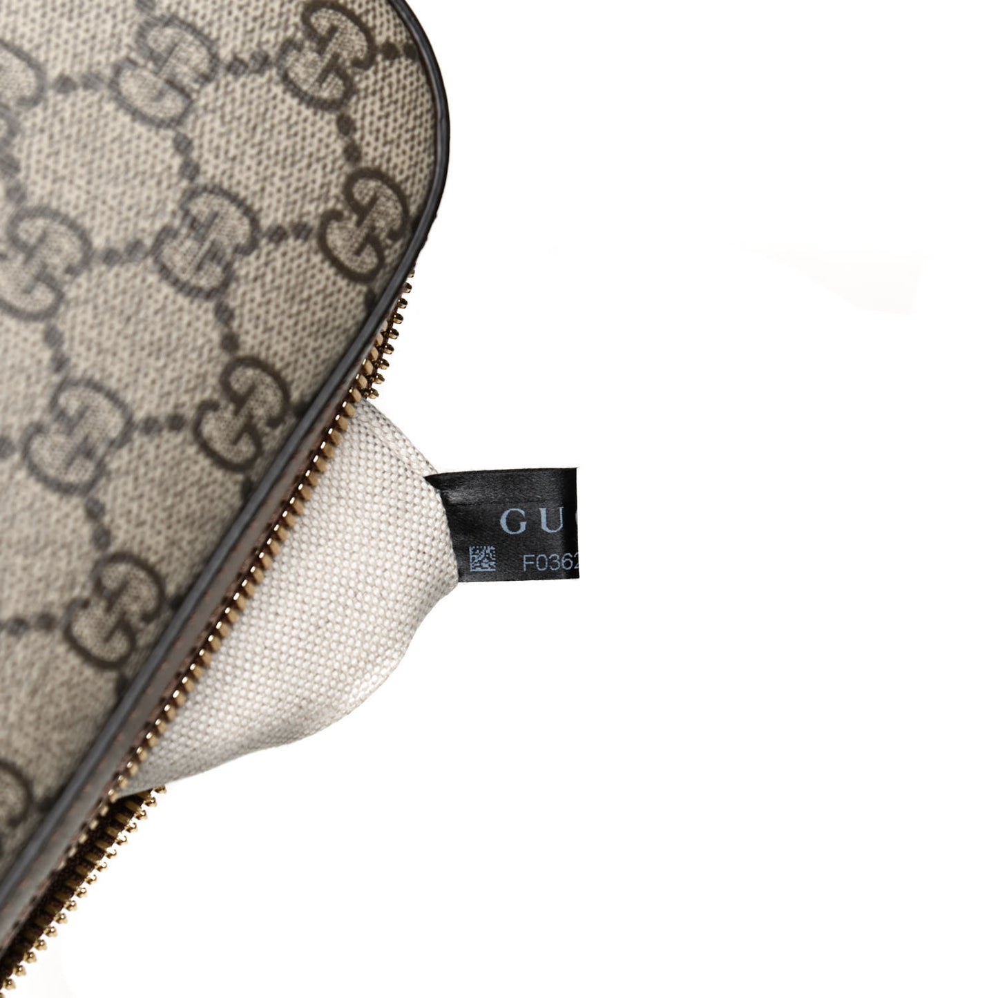 GG Supreme Monogram Azalea Calfskin Retro Interlocking G Messenger Shoulder Bag Beige Ebony Brown Sugar