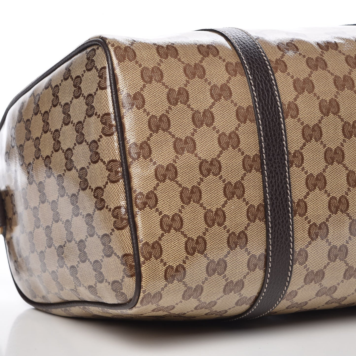 Crystal Monogram Medium Joy Boston Dark Brown
