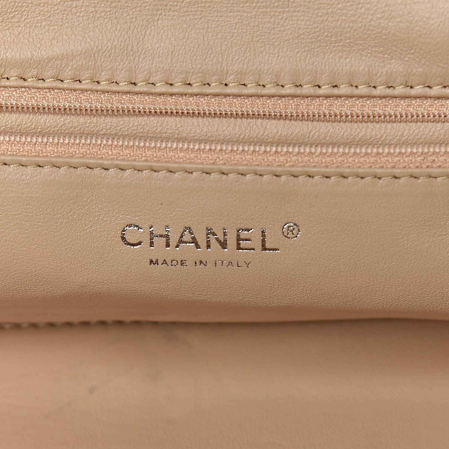 Chanel Metallic Deerskin Luxe Ligne Bowler Bronze 6 of 12