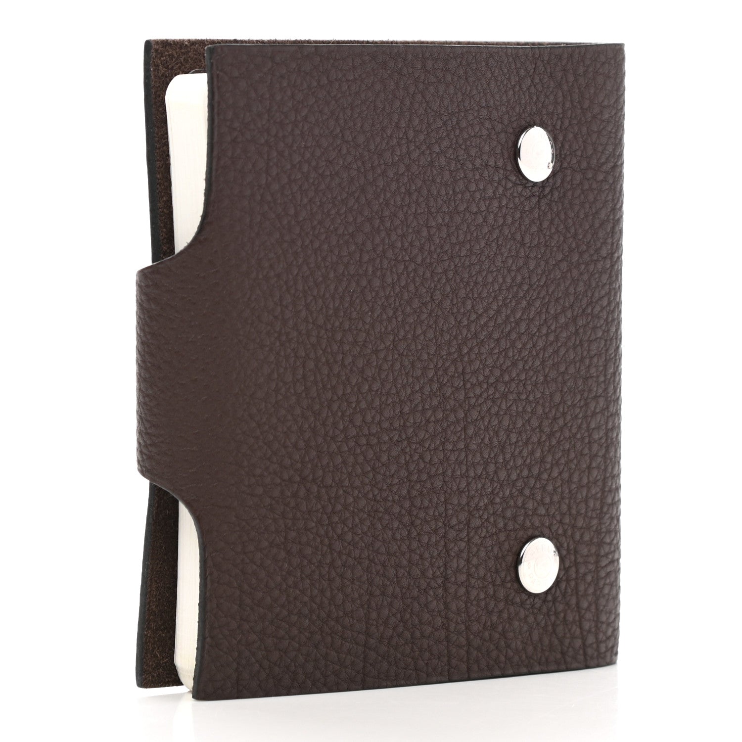 Hermes Togo Ulysse Mini Notebook Cover Chocolate 3 of 9