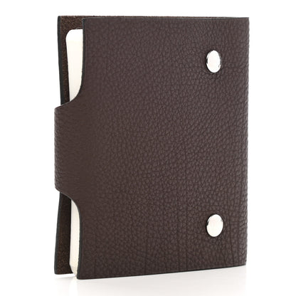 Hermes Togo Ulysse Mini Notebook Cover Chocolate 3 of 9