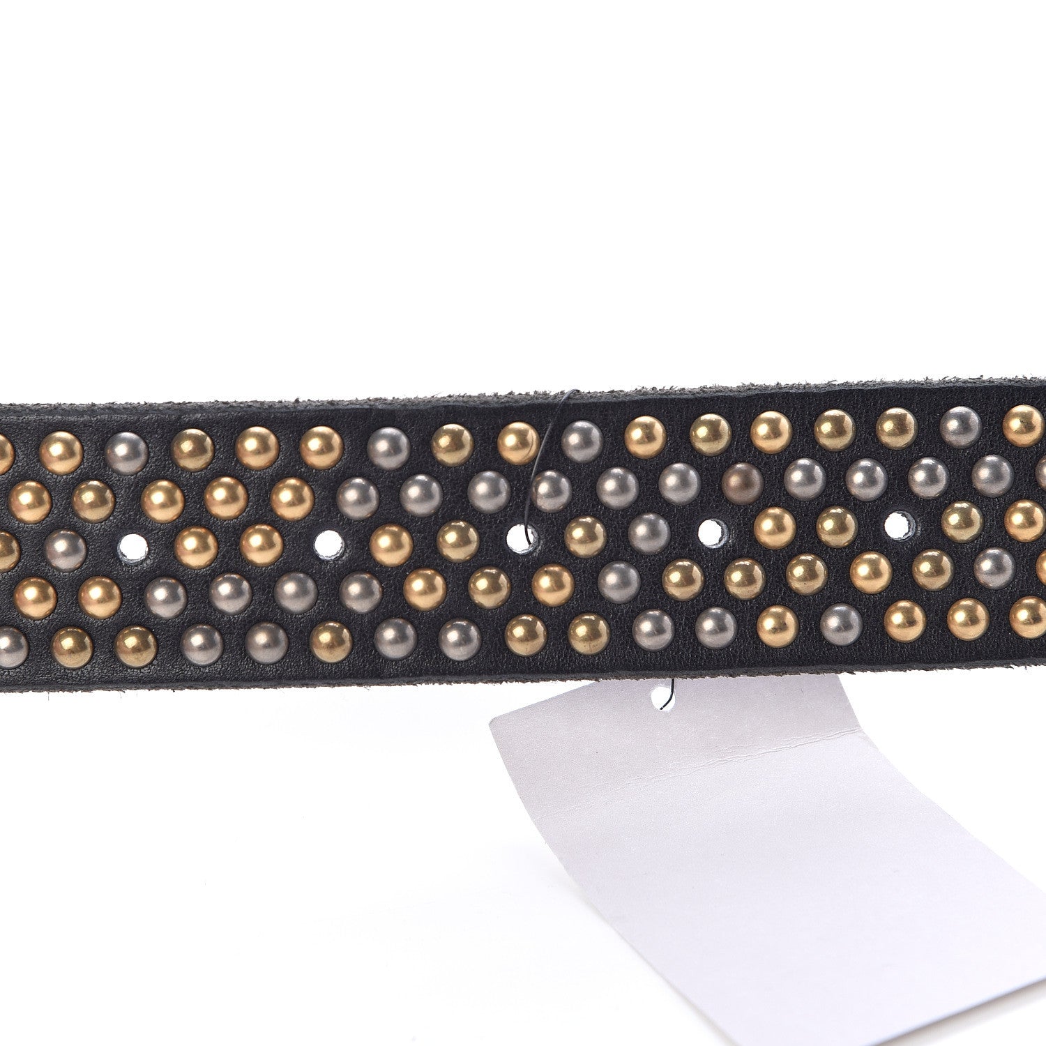Gucci Calfskin Studded Feline Belt 110 44 Black 5 of 6