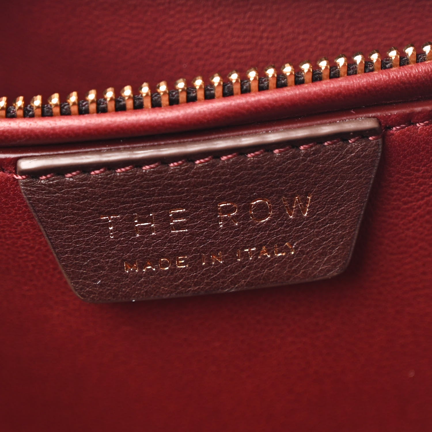 The Row Polished Saddle Calfskin Large Devon Bag Burgundy 6 of 11