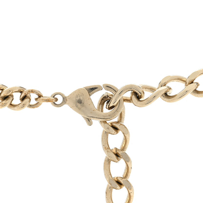 Chanel Metal Crystal CC Pendant Necklace Gold 4 of 5