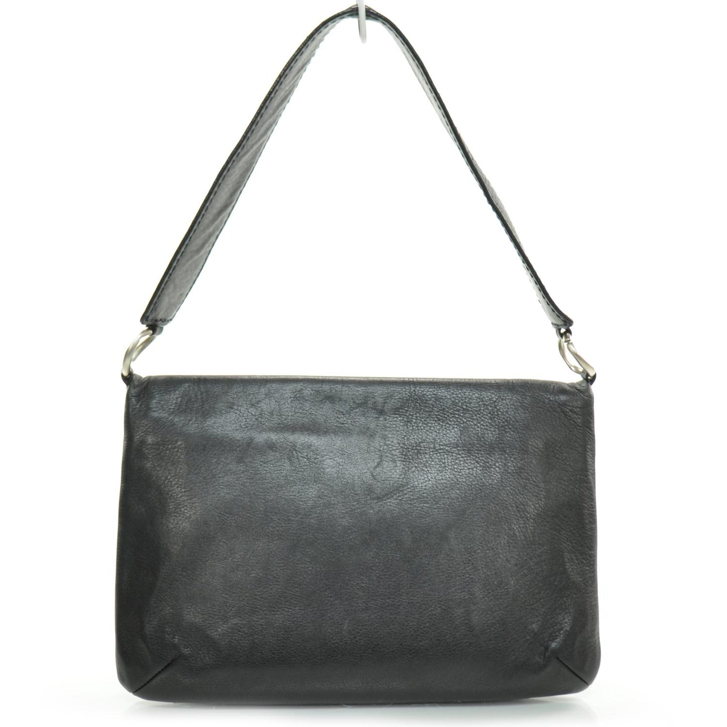 Leather Mademoiselle Flap Bag Black