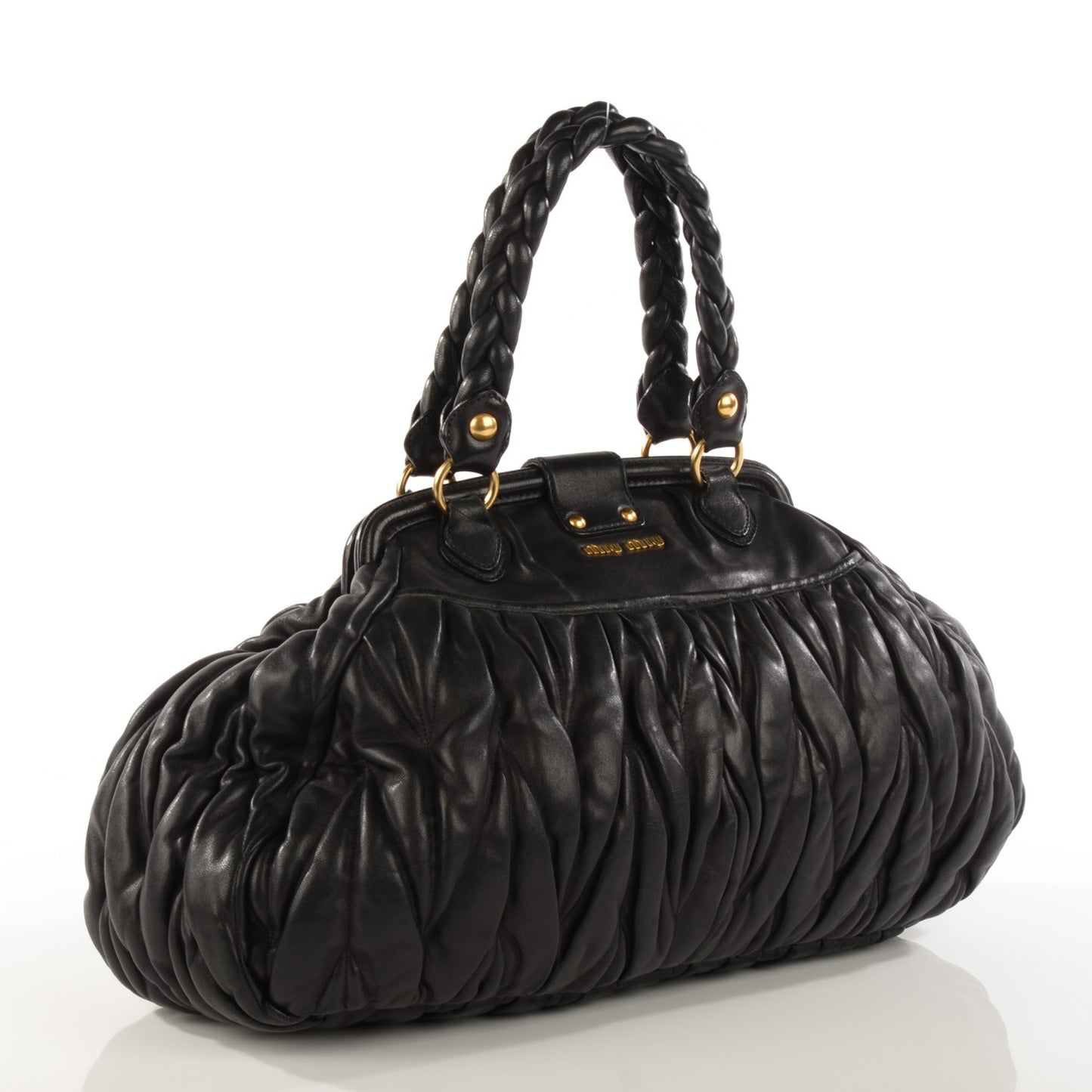 Nappa Matelasse Coffer Frame Tote Nero Black