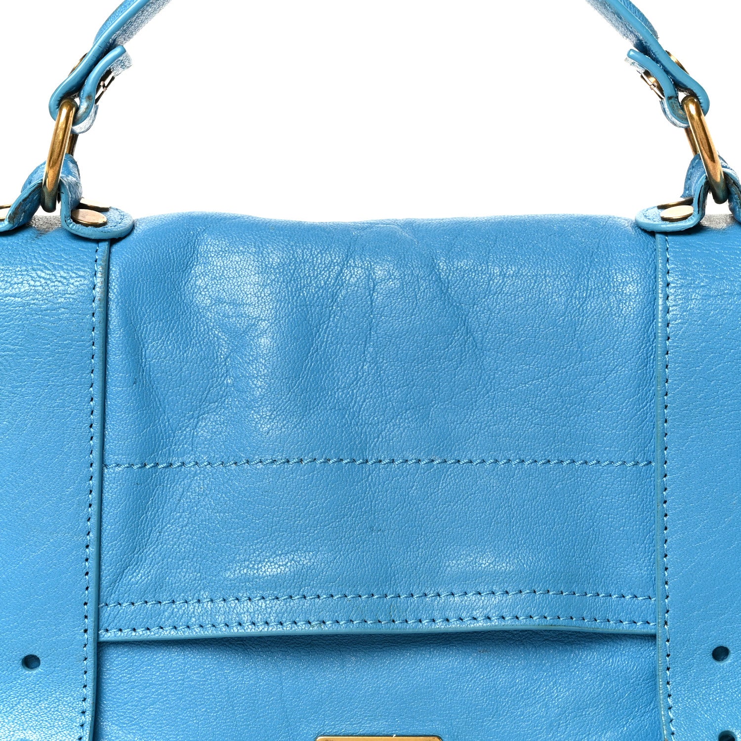 Proenza Schouler Lambskin Medium PS1 Satchel Blue 10 of 12