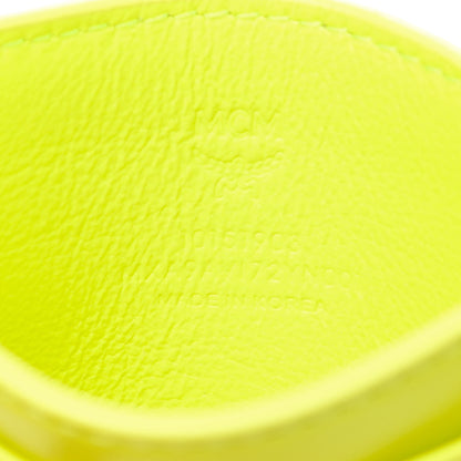 MCM Visetos Card Case Neon Yellow 5 of 6