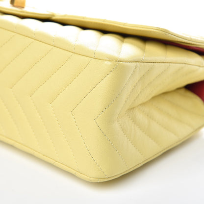 Chanel Sheepskin Chevron Quilted 2.55 Reissue 226 Flap Yellow 10 of 11