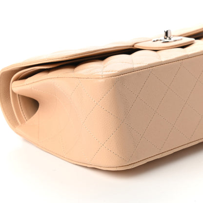 Chanel Caviar Quilted Jumbo Double Flap Light Beige 6 of 10