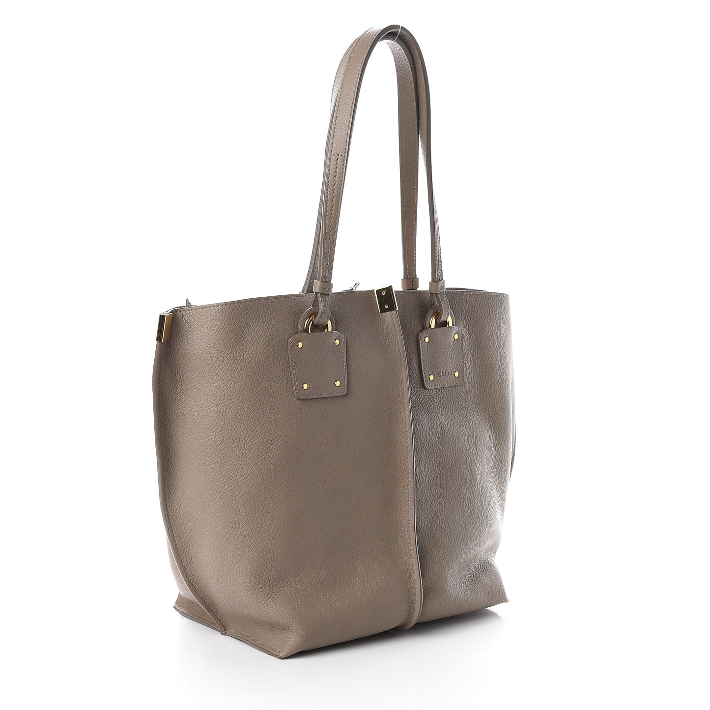 Smooth Calfskin Medium Vick Tote Motty Grey