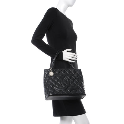 Chanel Caviar Quilted Medallion Tote Black 2 of 10