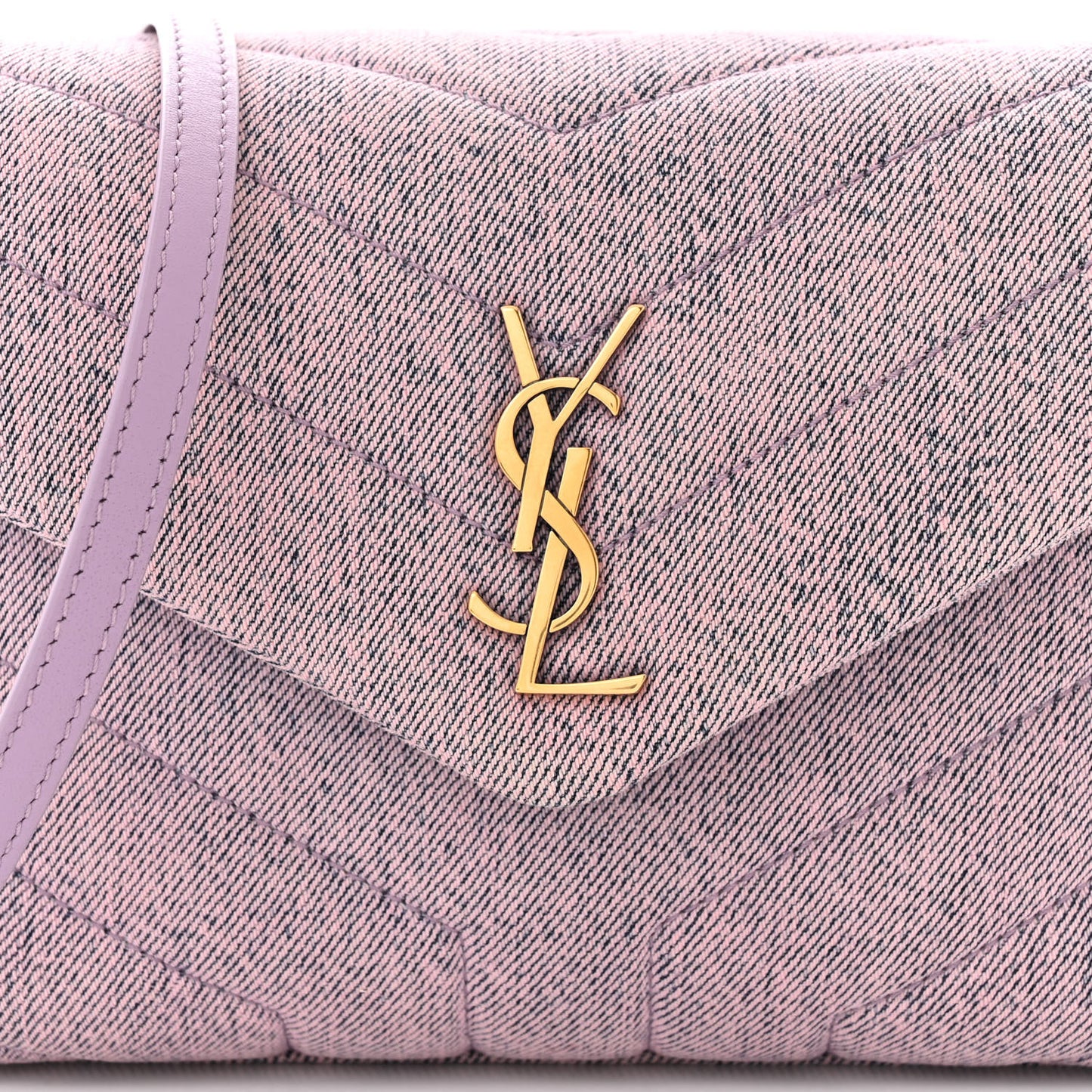 Denim Y Quilted Monogram Toy Loulou Crossbody Bag Bleached Lilac