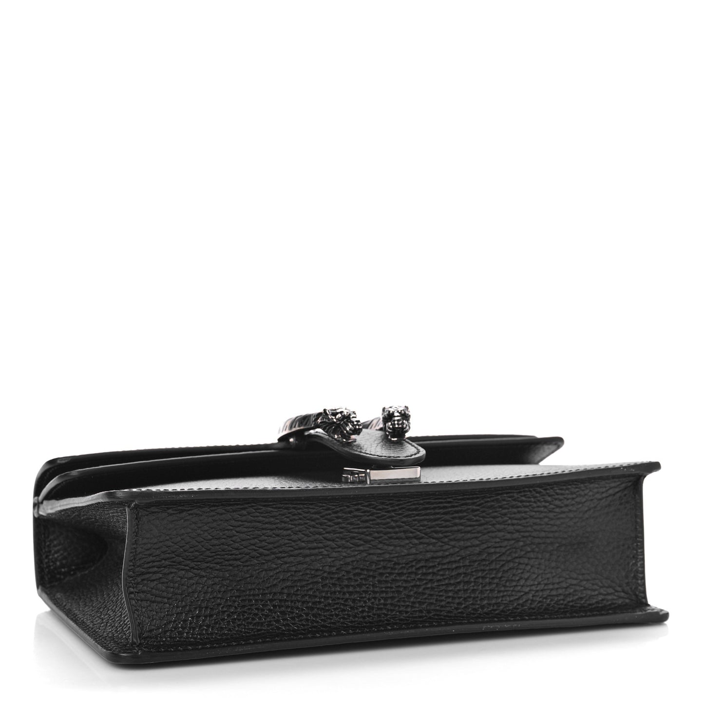 Dollar Calfskin Enamel Small Dionysus Shoulder Bag Black Electric Blue