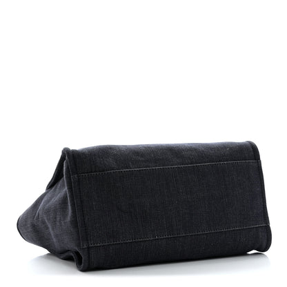 Chanel Denim Medium Deauville Tote Dark Blue 4 of 19