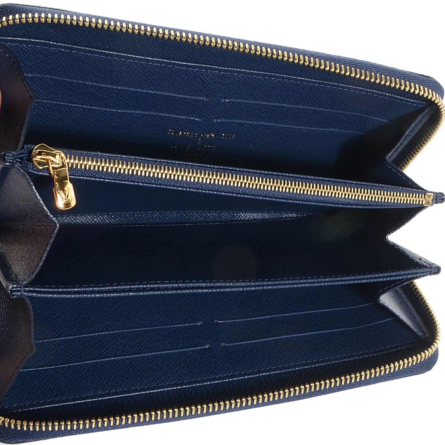 Louis Vuitton Damier Paillettes Zippy Wallet Blue 5 of 7