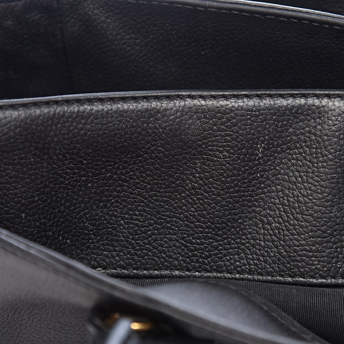 Calfskin Cerf Executive Shopper Tote Black