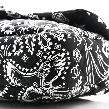 Chanel Cotton Quilted Paris Dallas Medium Bandana Flap Blue 10 of 11