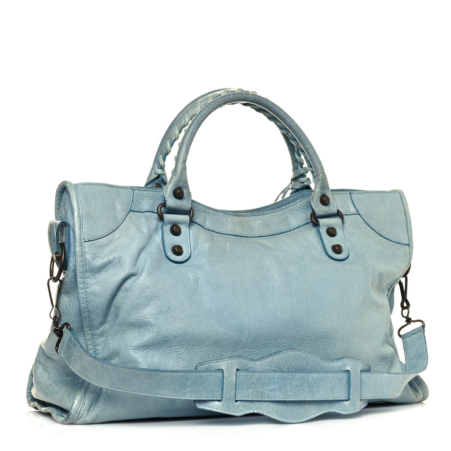 Balenciaga Agneau Classic Hardware City Bleu Acier 2 of 21