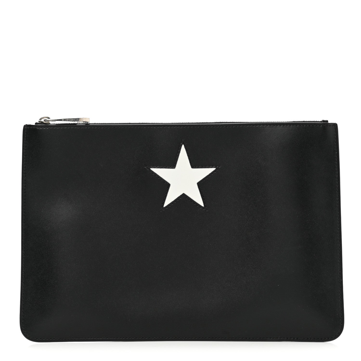 Givenchy Smooth Calfskin Medium Star Pouch Black 1 of 8