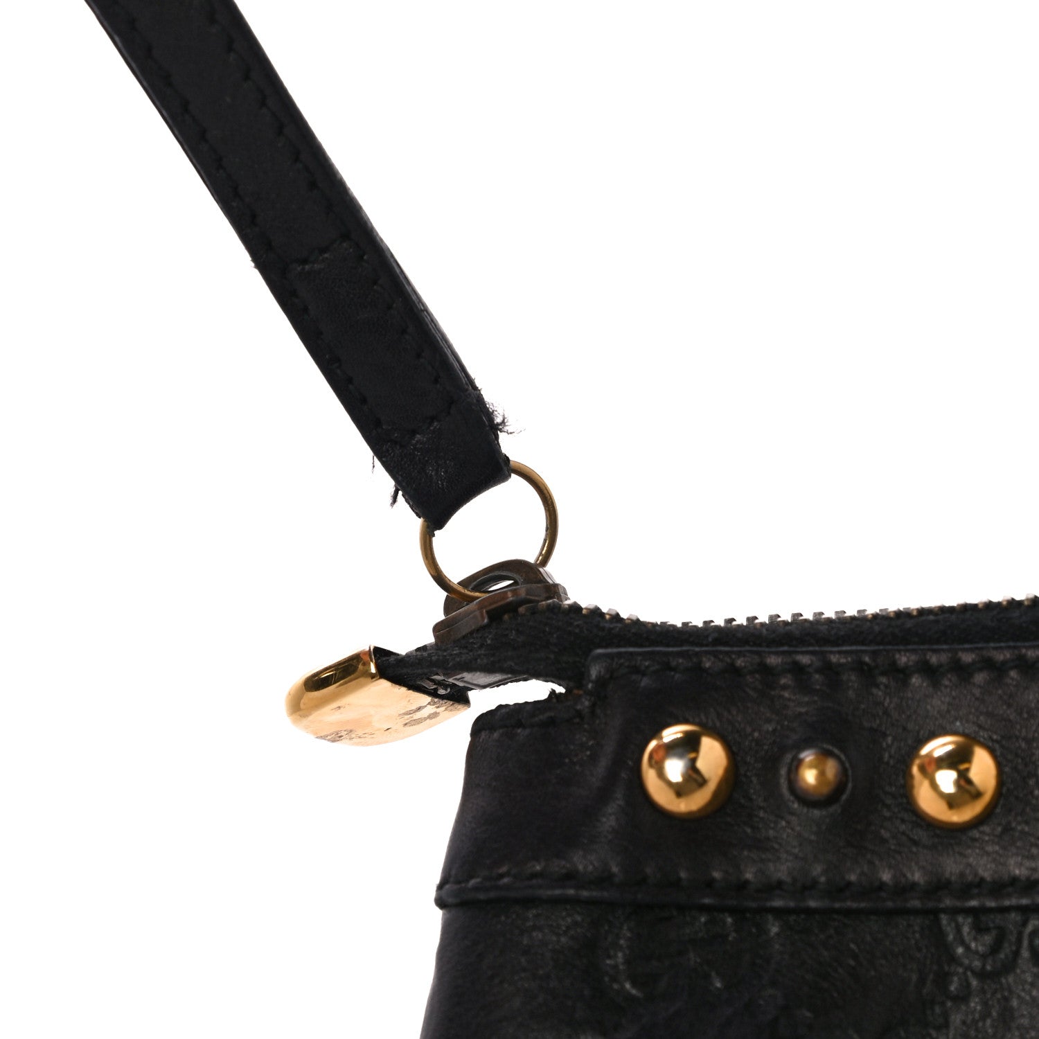 Gucci Guccissima Babouska Wristlet Black 11 of 14