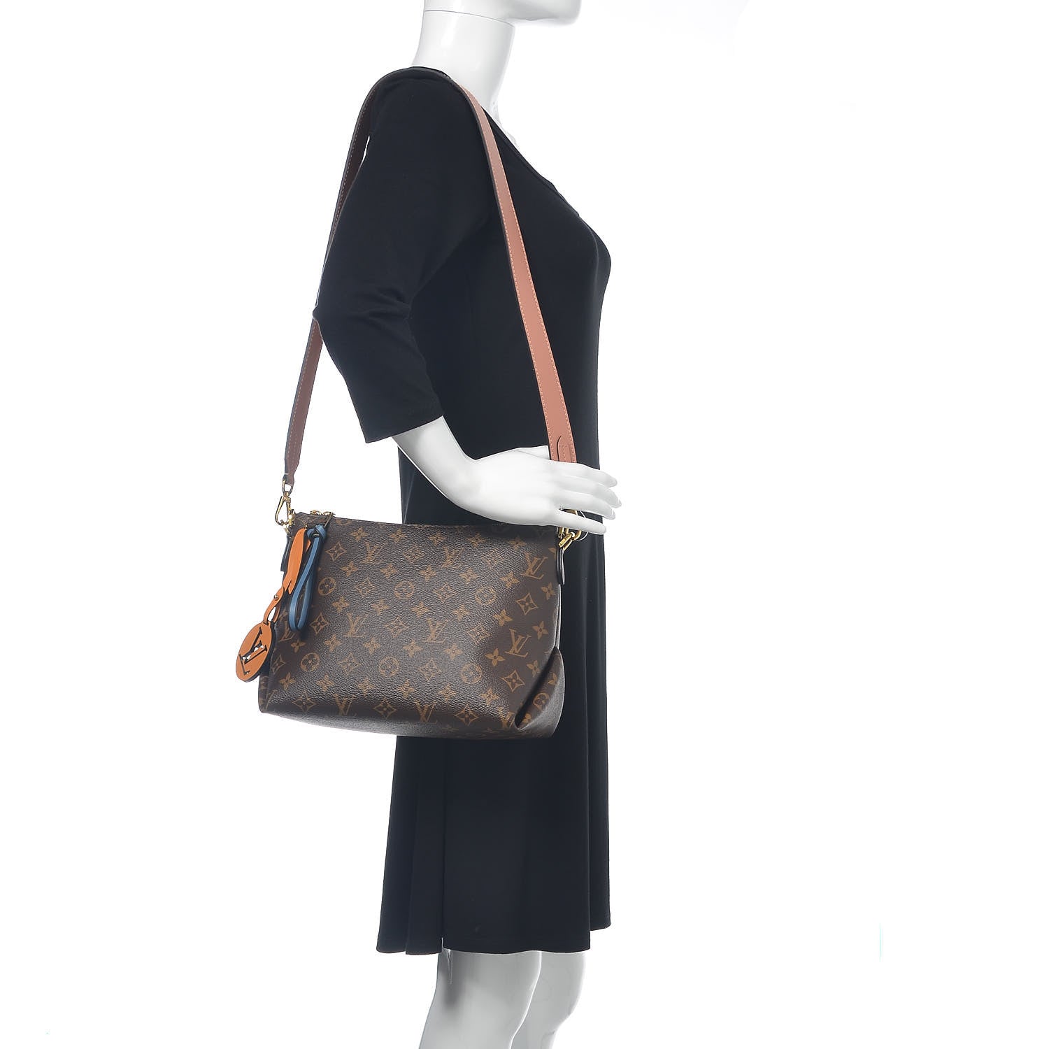 Louis Vuitton Monogram Beaubourg Hobo Mini Bordeaux Red Peach Safran Blue Jean Blue 2 of 10