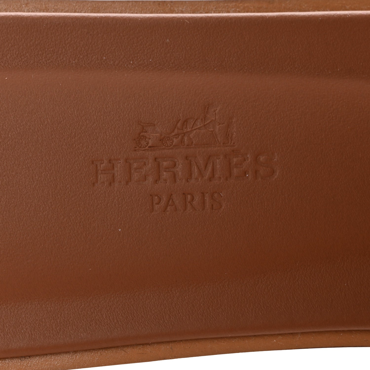 Hermes Box Calfskin Oran Sandals 37.5 Gold 8 of 12