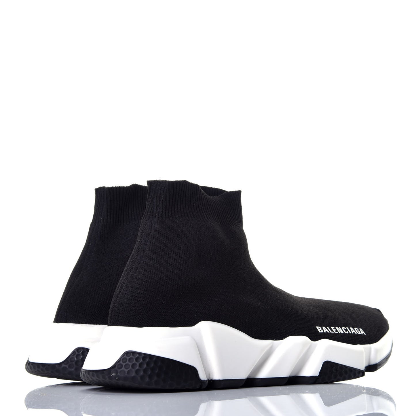 Neoprene Knit Womens Speed Sneakers 39 Black White
