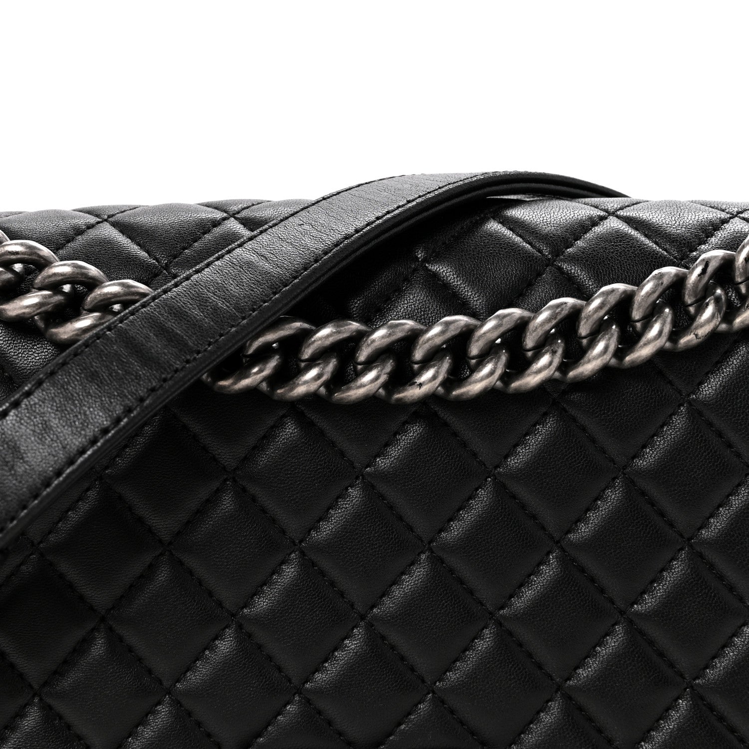 Chanel Lambskin Quilted Medium Boy Flap Black 8 of 14