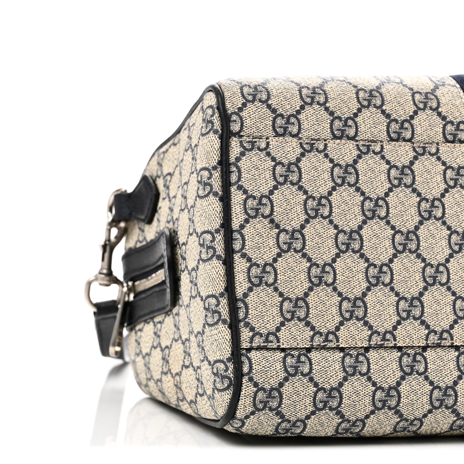 Gucci GG Supreme Monogram Web Medium Ophidia Top Handle Bag Beige Blue 9 of 11