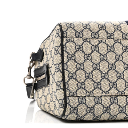Gucci GG Supreme Monogram Web Medium Ophidia Top Handle Bag Beige Blue 9 of 11