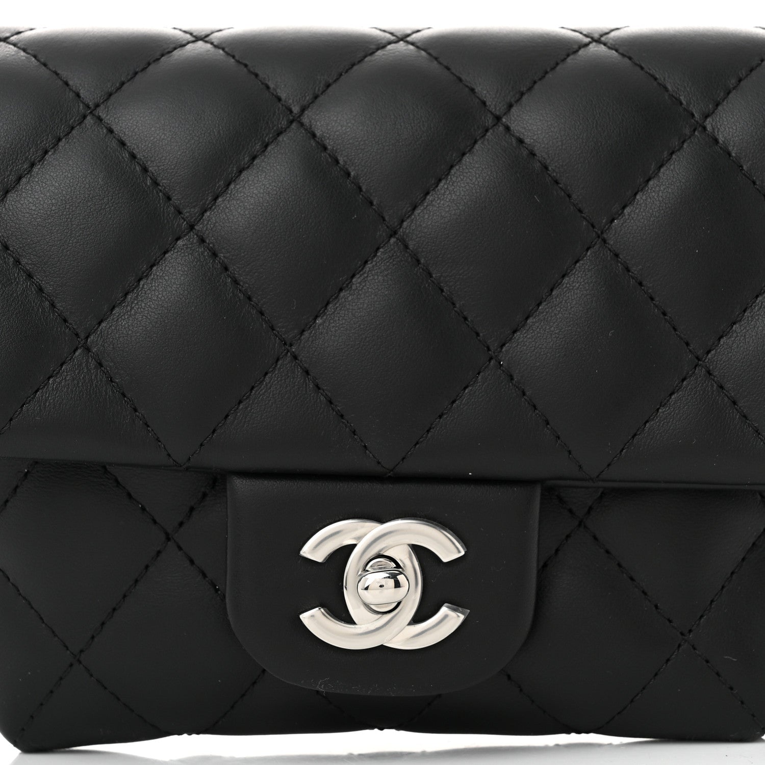 Chanel Calfskin Quilted CC Uniform Flap Belt Bag Black 9 of 11